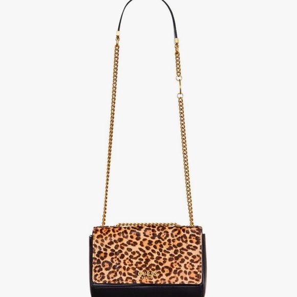 New GUESS Iseline Convertible Crossbody Flap, Leopard - Picture 15 of 15